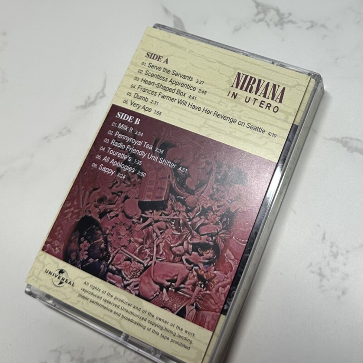 Nirvana in Utero Cassette Tape - Audio Music Lyrics recensione e prezzo
